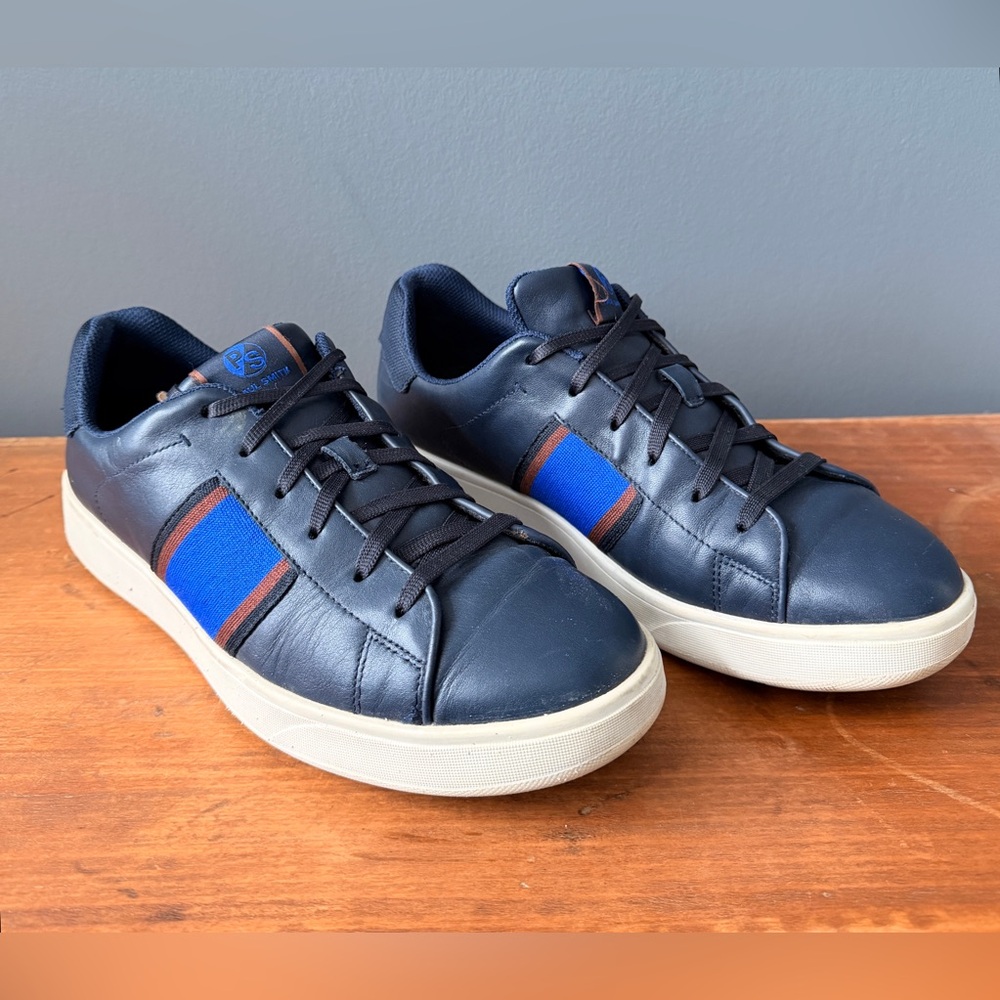 Paul Smith navy leather sneakers